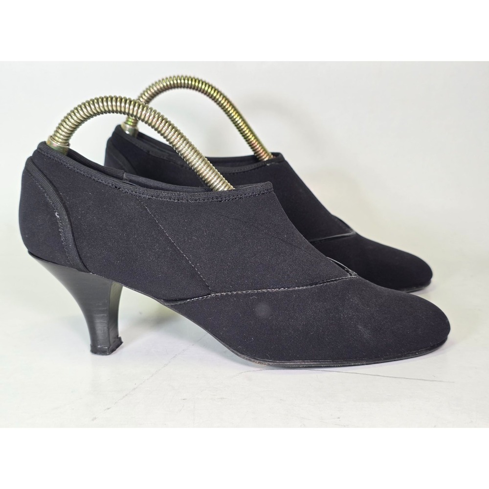 Amalfi by Rangoni Women's Heels Size 6 M‎ Black Elastic Slip On Shoes